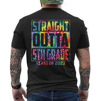 Straight Outta 5Th Grade Class 2023 Fifth Grade Graduation Men's Back Print T-shirt | Mazezy