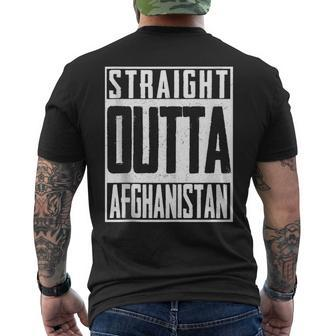 Straight Outta Afghanistan Afghan Afghani Ariana Pride Mens Back Print T-shirt | Mazezy