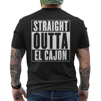 Straight Outta El Cajon Men's T-shirt Back Print | Mazezy