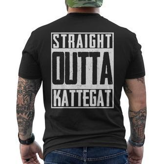 Straight Outta Kattegat Scandinavian Nordic Pride Fan Mens Back Print T-shirt | Mazezy