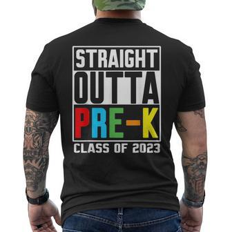 Straight Outta Pre-K Graduation Class Of 2023 School Mens Back Print T-shirt | Mazezy