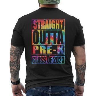 Straight Outta Pre-K Graduation Class Of 2023 Tie Dye Gift Mens Back Print T-shirt | Mazezy