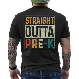 Straight Outta Pre-K School Class Of 2023 Funny Graduation Mens Back Print T-shirt | Mazezy CA