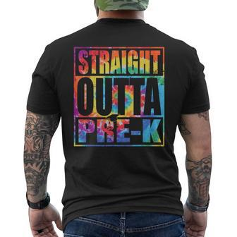 Straight Outta Prek Class Of 2023 Graduation Tie Dye Gift Mens Back Print T-shirt