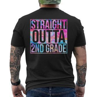 Straight Outta Second Grade 2Nd Grade Back To School Mens Back Print T-shirt | Mazezy
