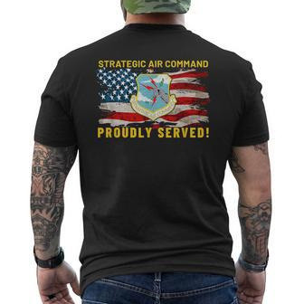 Strategic Air Command Sac Us Air Force Vintage Gifts Mens Back Print T-shirt - Seseable