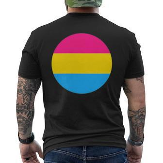 Subtle Pansexual Pride Flag Discreet Lgbtq Minimalist Pan Mens Back Print T-shirt | Mazezy