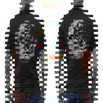 Sugar Skull Moon Cat Mexican Day Of Dead Dia De Los Muertos Men's T-shirt Back Print - Thegiftio