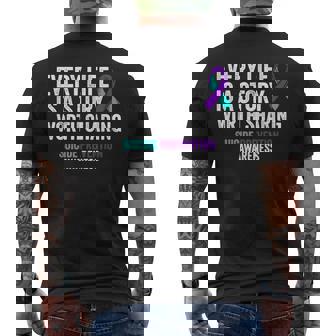 Suicide Prevention Support End The Silence Suicide Awareness Men's T-shirt Back Print | Mazezy