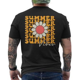 Summer Vibes Hello Summer Vacation Last Day Of School Mens Back Print T-shirt - Thegiftio UK