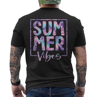 Summer Vibes Sunglasses With Palm Tree Funny Beach Life Summer Funny Gifts Mens Back Print T-shirt | Mazezy