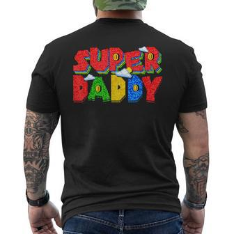 Super Daddy Fathers Day Outfits Funny Gift For Daddy Mens Back Print T-shirt - Seseable