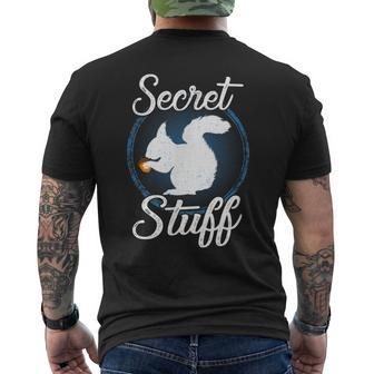Super Secret Stuff Squirrel Armed Forces Men's T-shirt Back Print | Mazezy