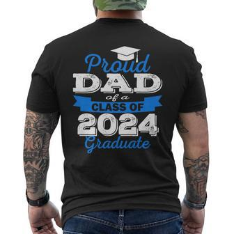 Super Proud Dad Of 2024 Graduate Awesome Family College   Funny Gifts For Dad Mens Back Print T-shirt