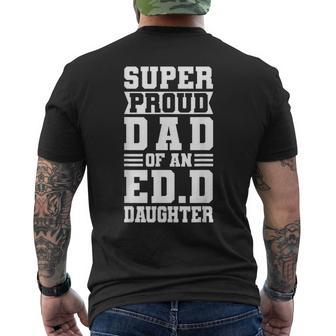 Super Proud Dad Of An Edd Daughter Fathers Dad Mens Back Print T-shirt - Seseable