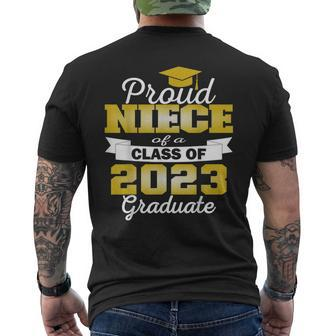 Super Proud Niece Of 2023 Graduate Awesome Family College Men's Back Print T-shirt | Mazezy