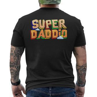 Superdaddio Funny Gift For Daddy Fathers Day Outfits Mens Back Print T-shirt - Seseable