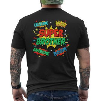 Superhero Brother Costume For Men Comic Book Birthday Funny Gifts For Brothers Mens Back Print T-shirt | Mazezy AU