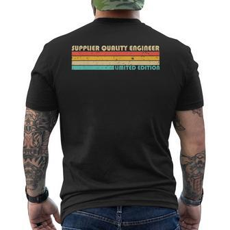 Supplier Quality Engineer Job Title Profession Men's T-shirt Back Print | Mazezy
