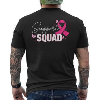 Support Squad Breast Cancer Support Breast Cancer Awareness Men's T-shirt Back Print - Seseable