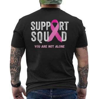 Support Squad Pink Ribbon Breast Cancer Awareness Men's T-shirt Back Print