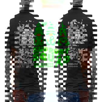 Support Squad Stem Cell Donor Awareness Ribbon Gnome Men's T-shirt Back Print | Mazezy