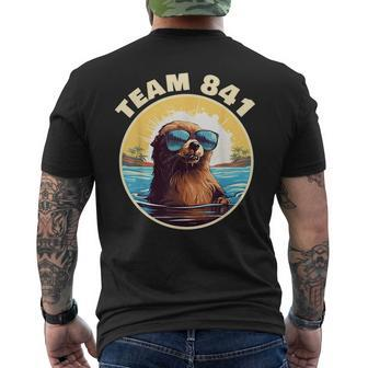 Surfing Otter 841 Otter My Way California Sea Otter California Gifts And Merchandise Funny Gifts Mens Back Print T-shirt | Mazezy