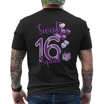 Sweet 16 Squad Sixn Year Birthday Party Men's T-shirt Back Print | Mazezy