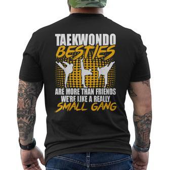 Taekwondo Besties Are More Than Friends Mens Back Print T-shirt - Thegiftio UK