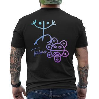 Taino Sun Coqui Puerto Rican Boricua Boriquen Pride Mens Back Print T-shirt - Seseable