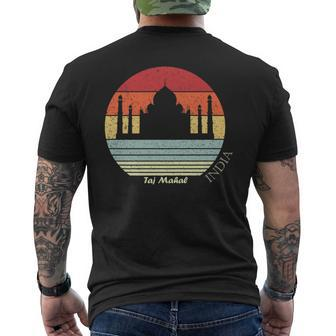 Taj Mahal Agra India Souvenir Men's T-shirt Back Print | Mazezy