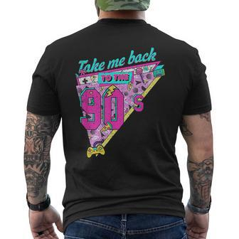 Take Me Back To The 90S Raised In 1990S Retro Cassette Party 90S Vintage Designs Funny Gifts Mens Back Print T-shirt | Mazezy
