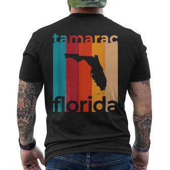 Tamarac Florida Retro Cutout Fl Souvenir Men's T-shirt Back Print | Mazezy