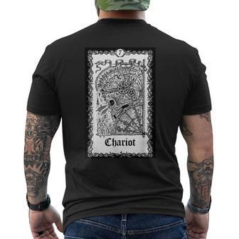 Tarot Card The Chariot Skull Goth Punk Magic Occult Tarot Men's T-shirt Back Print | Mazezy