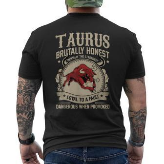 Taurus Bull Loyal To A Fault Men's T-shirt Back Print | Mazezy UK