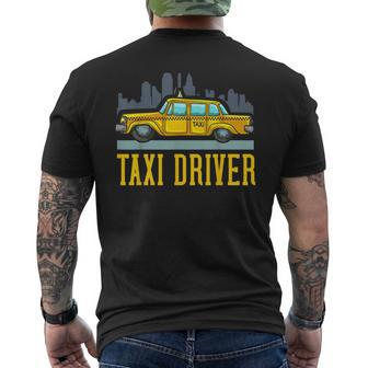 Taxi Driver New York City Men's T-shirt Back Print | Mazezy