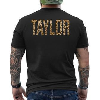 Taylor First Name Personalized Retro Taylor Name Men's T-shirt Back Print | Mazezy