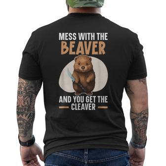Team Beaver Whisperer Wildlife Animal Rodent Men's T-shirt Back Print | Mazezy