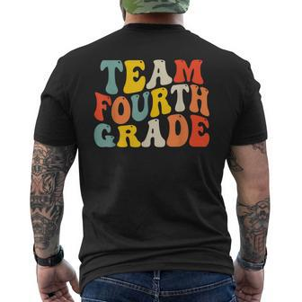 Team Fourth Grade Back To School 4Th Grade Teacher Boys Kids Gifts For Teacher Funny Gifts Mens Back Print T-shirt | Mazezy CA
