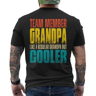 Team Member Grandpa - Like A Regular Grandpa But Cooler Mens Back Print T-shirt | Mazezy