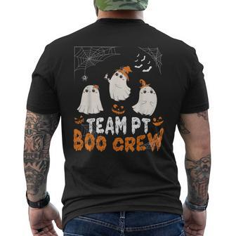 Team Pt Boo Crew Cute Ghost Halloween Physical Therapy Bats Men's T-shirt Back Print - Monsterry AU