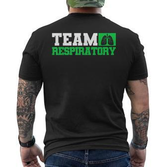 Team Respiratory Respirotary Therapist Men's T-shirt Back Print | Mazezy