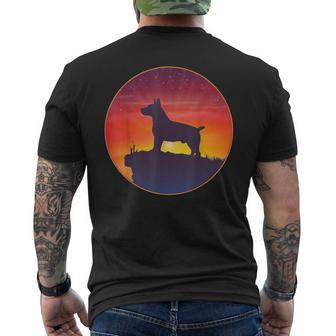 Teddy Roosevelt Terrier Dog Sunset Men's T-shirt Back Print | Mazezy