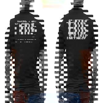 Tennis Is My Therapy - Tennis Mens Back Print T-shirt - Thegiftio