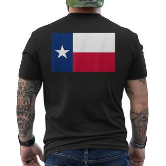Texas Flag Lone Star State Vintage Texan Cowboy T Men's T-shirt Back Print | Mazezy