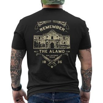 Texas Remember The Alamo San Antonio Pride Men's T-shirt Back Print | Mazezy