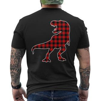 Th Dinosaur Red Buffalo Plaid Costume Dinosaur Lover Gift Gifts For Buffalo Lovers Funny Gifts Mens Back Print T-shirt | Mazezy DE