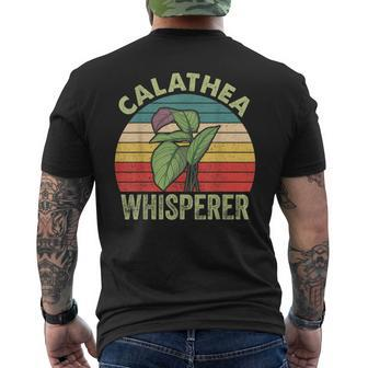 Th Vintage Calathea Whisperer Costume Gardening Botanical Men's T-shirt Back Print | Mazezy