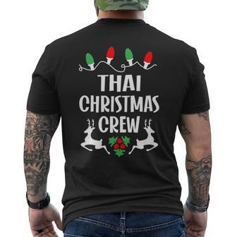 Thai Name Gift Christmas Crew Thai Mens Back Print T-shirt - Seseable