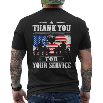 Thank You For Your Service Patriotic Veterans Day Men's T-shirt Back Print | Seseable UK